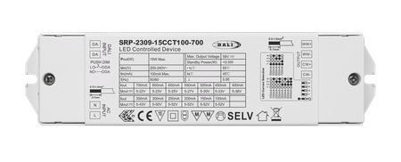 Sterownik LED 15W DALI DT8 o stałym prądzie SRP-2309-15CCT100-700 Sunricher