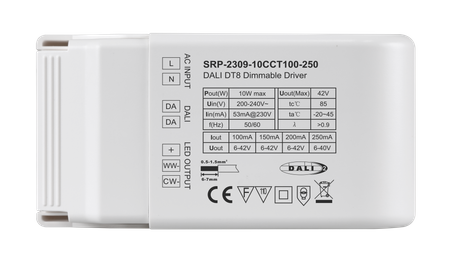 Sterownik LED 10W DALI DT8 o stałym prądzie SRP-2309-10CCT100-250 Sunricher