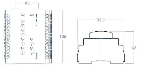 MODUŁ PRZEKAŹNIKOWY 4x10A i 8 in/out zc-relay-4-pro zencontrol