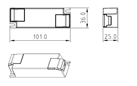 Zasilacz LED 10W 100-500mA DALI DT6 NFC SRP-2305N-10CC100-500 