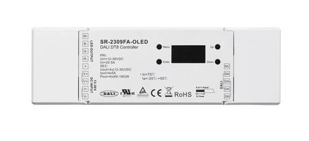 Ściemniacz DALI certyfikowany DT8 z wbudowaną funkcją zmiany trybu DALI SR-2309FA-OLED Sunricher