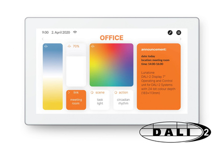 Wyświetlacz DALI-2 biały Panel dotykowy i kontroler LUNATONE 86456840-W