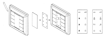 Panel naścienny DALI-2  4 klawisze SR-2422K4-DA2 Sunricher biały