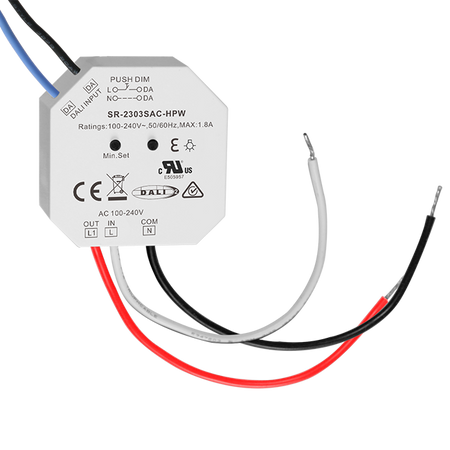 Ściemniacz SUNRICHER DALI + Push AC z odcięciem fazy (Phase Cut) SR-2303SAC-HPW