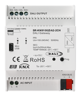 Bramka DALI KNX Plus do systemu KNX DALI2 i do systemów DALI PRO SR-KNX9100-DA2-2CH Sunricher