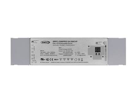 200W 4 kanały 24VDC DALI DT8 LED Stały Napięciowy Sterownik z 4 Interfejsami Przyciemniania w 1 SRPC-2309PRO-24-200CVF Sunricher