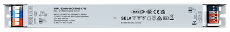 60W NFC Programowalny zasilacz LED DALI DT8 z certyfikatem o długiej metalowej obudowie (prąd stały) SRPL-2309N-60CCT900-1700 Sunricher