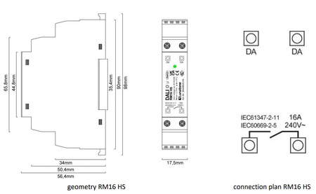 Przekaźnik systemowy DALI 230V 16A LUNATONE 86456203-HS