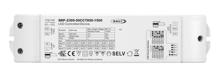 50W Sterownik LED o stałym prądzie DALI DT8 SRP-2309-50CCT850-1500 Sunricher
