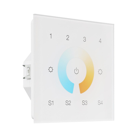 SUNRICHER – dotykowy sterownik DALI DT8 dwukolorowy, wielogrupowy (Multi Groups) SR-2300TR-G4-CCT-EU(DT8)-AC