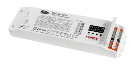 4-kanałowy DMX 75W ściemnialny sterownik LED RGBW SRP-2108-75CCF Sunricher