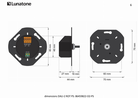 Ściemniacz obrotowy DALI-2 MCU czarny LUNATONE 230V 86459822-D2-PS+86459822-Z05