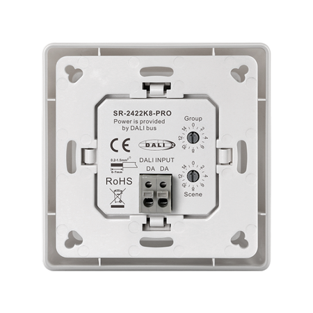 SUNRICHER wielofunkcyjny, 8-przyciskowy ścienny przełącznik DALI SR-2422K8-PRO