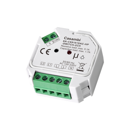 Włącznik AC 2-kanałowy dopuszkowy Casambi SR-CS9101SAC-HP-SWITCH-2CH Sunricher
