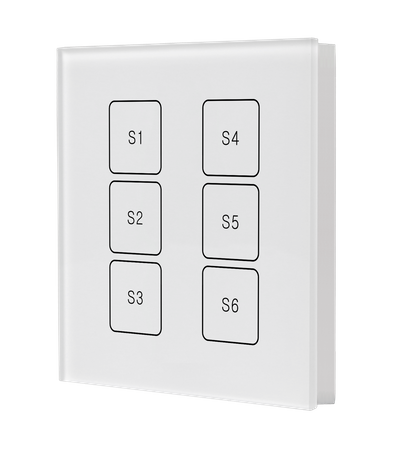 Panel dotykowy włącznika ściennego DALI z 6 przyciskami SR-2422T6-DIM-G1-S6 Sunricher