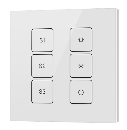 Panel dotykowy włącznika ściennego DALI z 3 scenami SR-2422T6-DIM-G1-S3 Sunricher