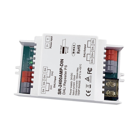 SUNRICHER Zasilacz DALI z repeaterem na szynę DIN SR-2400AMP-DIN