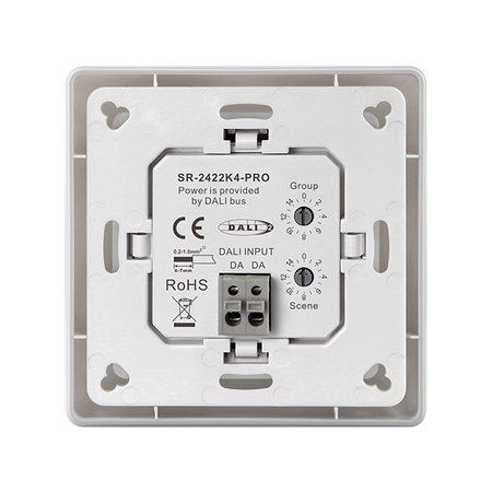 SUNRICHER wielofunkcyjny, 4-przyciskowy ścienny przełącznik DALI SR-2422K4-PRO