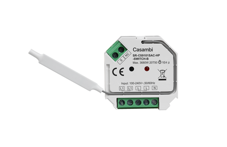 Przekaźnik włącz/wyłącz Casambi 16 Amperów SR-CS9101SAC-HP-SWITCH-B Sunricher
