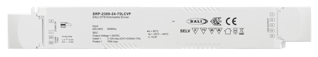 75W 4 kanały 24VDC DALI DT8 LED stały zasilacz napięciowy SRP-2309-24-75LCVF Sunricher