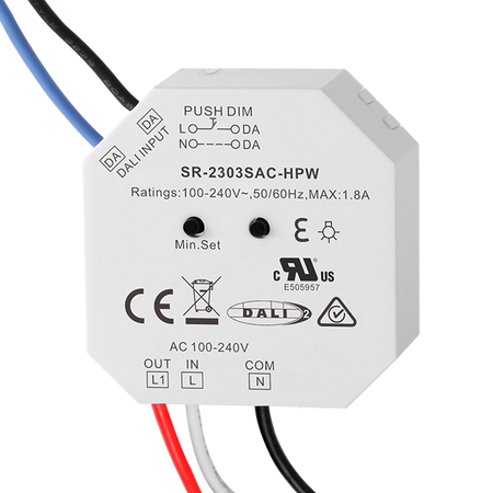 Ściemniacz SUNRICHER DALI + Push AC z odcięciem fazy (Phase Cut) SR-2303SAC-HPW