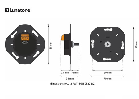 Ściemniacz obrotowy DALI-2 MCU czarny LUNATONE 86459822-D2+86459822-Z05