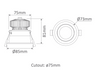 STILLO PREMIUM Downlight CASAMBI Biały - barwa swiatla 3000K ciepla