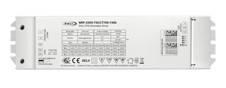75W Sterownik LED o stałym prądzie DALI DT8 SRP-2309-75CCT700-1500 Sunricher